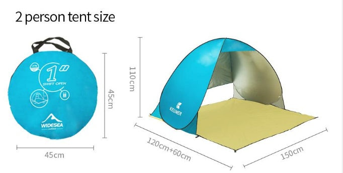 Experience the Ultimate Outdoors with the UV Protection Beach Double Automatic Camping Tent